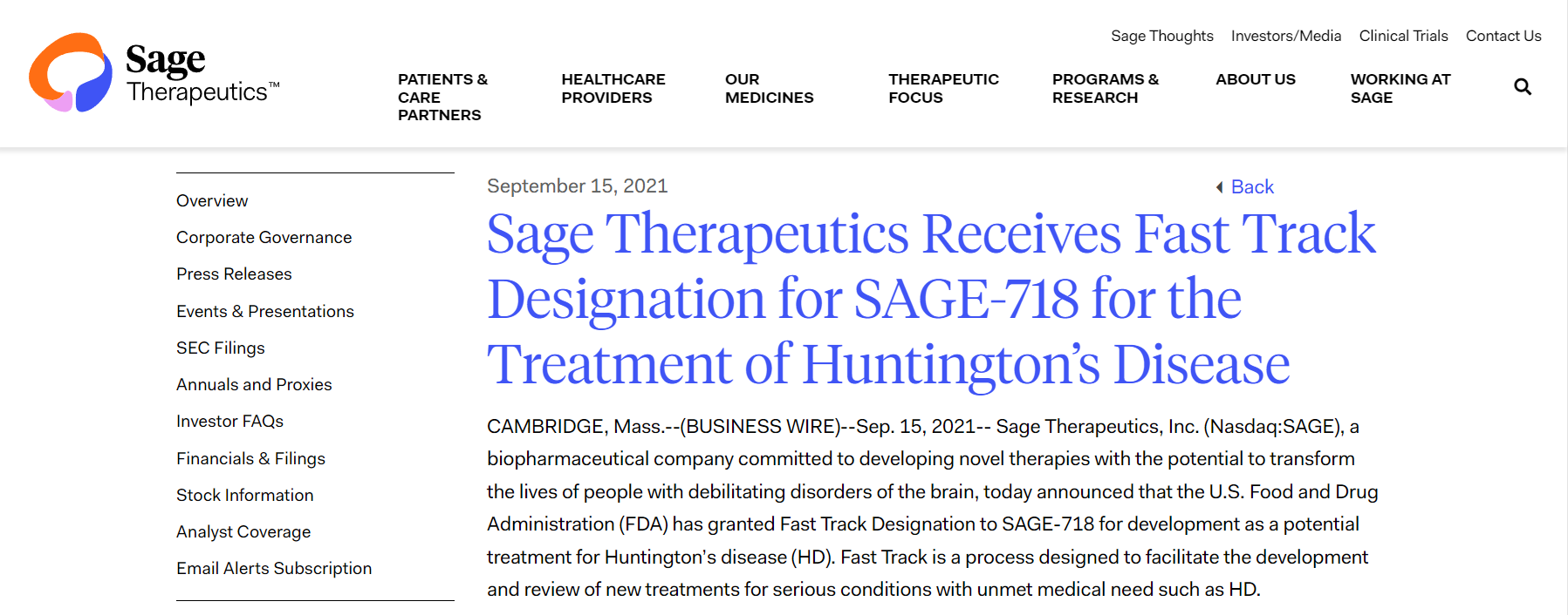 奥来恩医药-Sage Therapeutics官网 奥来恩医药-Sage Therapeutics官网